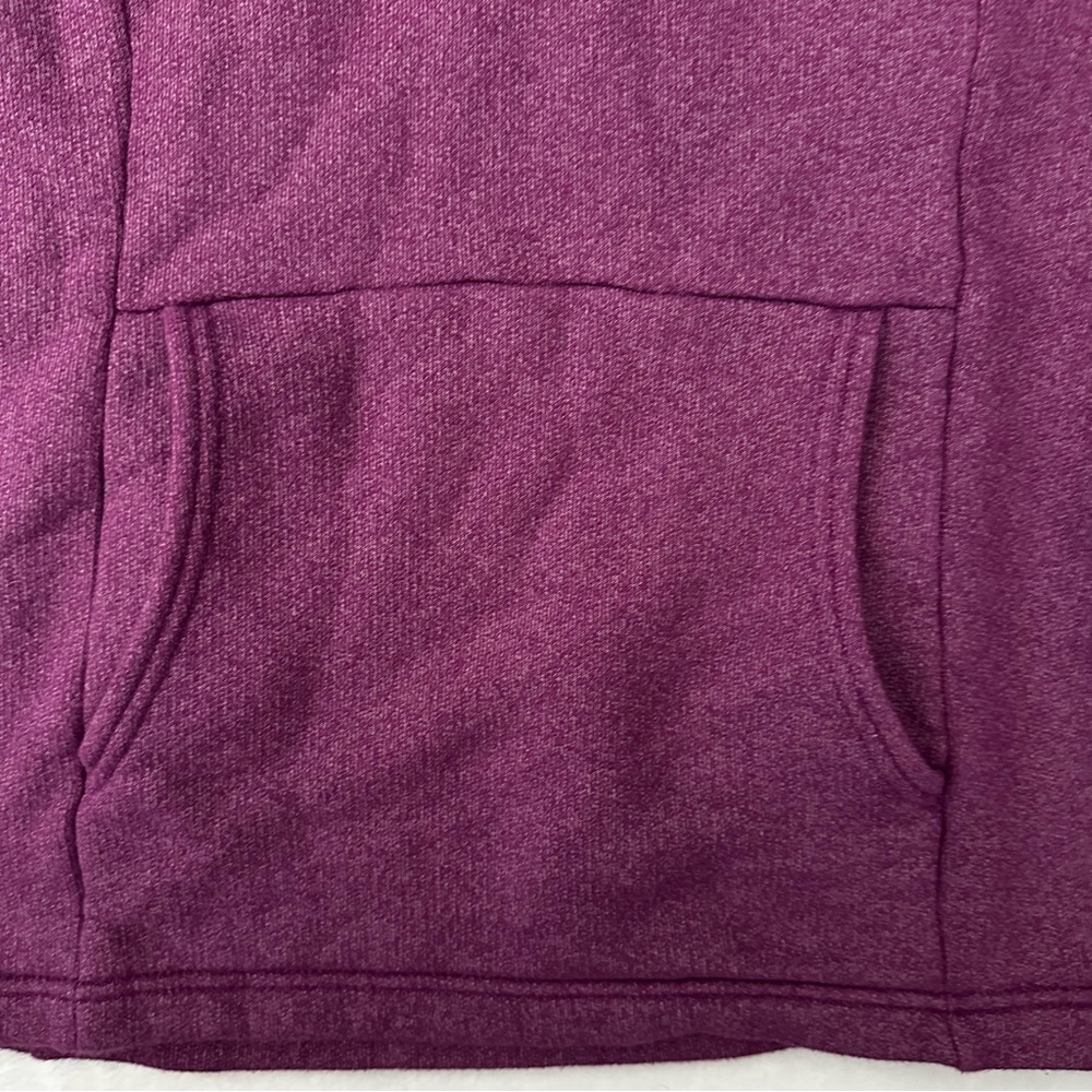 Columbia Fleece Pullover Women’s M Purple Quarter Button Sweatshirt Cozy Pocket - Picture 9 of 9